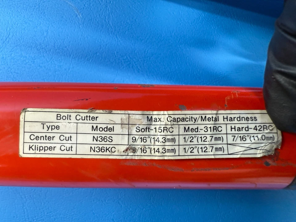 Ridgid N36S 36" Heavy Duty Steel Bolt Cutters - Image 2 of 4