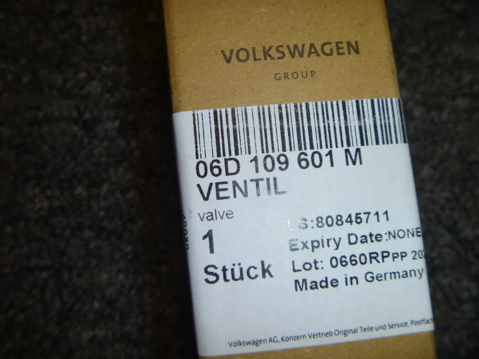2006-2020 Volkswagen Jetta Beetle CC Eos Tiguan Intake Valve 06D109601M OEM New - Image 2 of 2