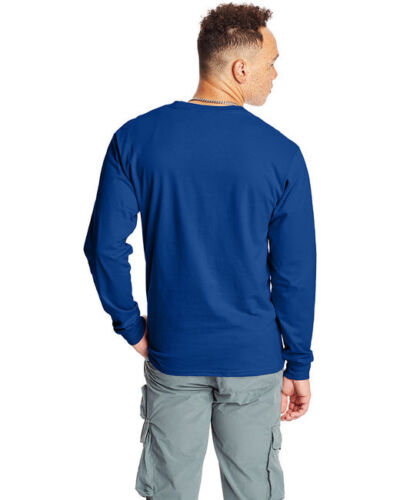 Hanes 5186 Unisex Cotton/Polyester Long Sleeve Tee Crew Neck Beefy-T T-Shirt - Picture 42 of 121