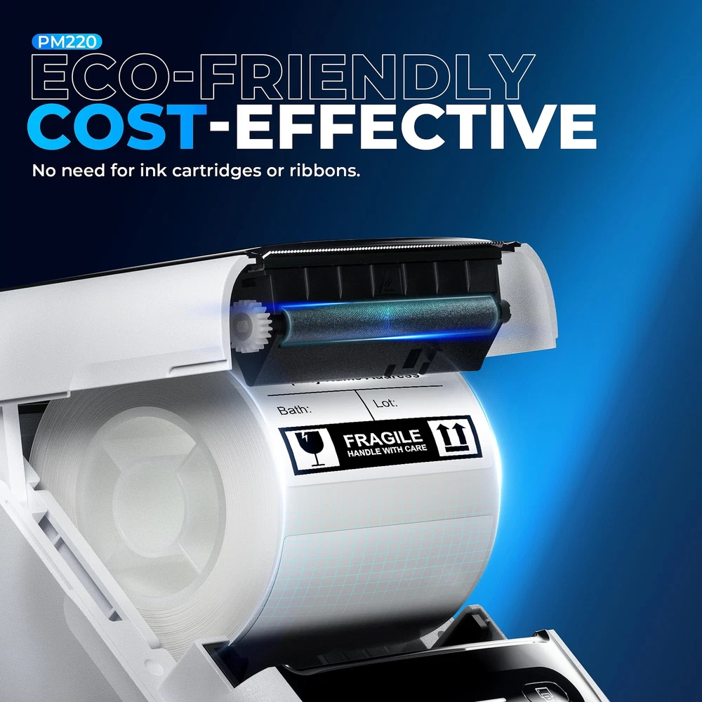 Bluetooth Label Maker Machine PM220 with Tape for Home & Office Organization
