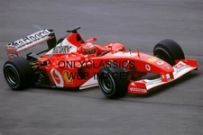 2002 MICHAEL SCHUMACHER FERRARI GRAND PRIX FORMULA ONE AUTO RACING 8x12 PHOTO