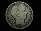 1906 BARBER HALF DOLLAR 50 CENT COIN