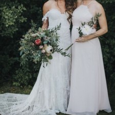Anthropologie BHLDN, Blush Bridesmaid Dress, Heavily Altered into Maternity Gown