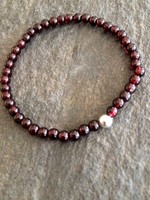 Designer Sterling Silver Garnet Bracelet Small Bead Stretch Birthstone Jewelry Designer Sterling Silver Garnet Bracelet Small Bead Stretch Birthstone Jewelry