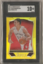 2013-14 Panini Select TYLER HANSBROUGH Gold Prizm Refractor 8/10 SGC 10 GEM MINT