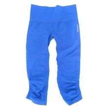 Reebok Athletic Leggings Womens XS Blue Capri Cropped Fitness Workout