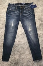 Vigoss The Jagger Women's Skinny Ankle Jeans Size 29x27 Raw Hem Medium Wash NWT