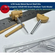1/35 Scale Metal Barrel Shell Kit for Trumpeter 63520 M3 Grant Medium Tank Model