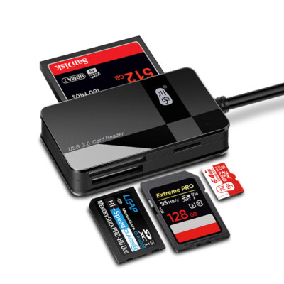 C368 USB3.0 Multi-Card Reader TF/SD/MS/CF Compatible High-Speed Data Transfer