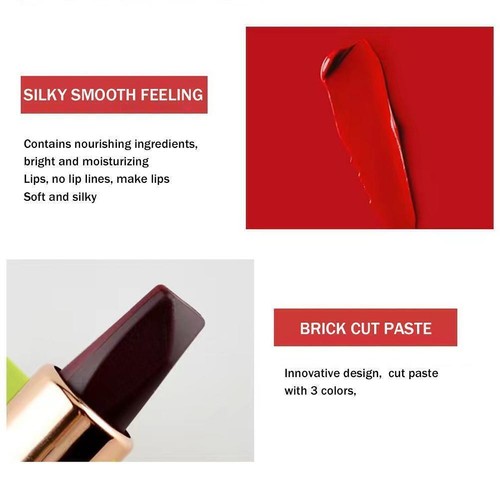 Aloe Vera Tricolor Lipstick Changing Color According Temperature to V8N1 M1Z6 - Picture 7 of 14
