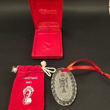 Waterford Crystal 1981 Angel Of Peace Christmas Ornament W/ Velvet Pouch