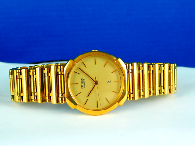 VINTAGE CITIZEN 2838-S03968 QUARTZ JAPAN GP MENS DRESS WRISTWATCH