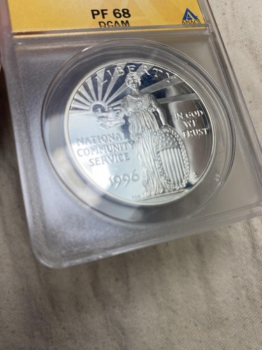 1996-S National Community Service Proof Silver Dollar in ANACS PR 68 DCAM - Picture 5 of 10