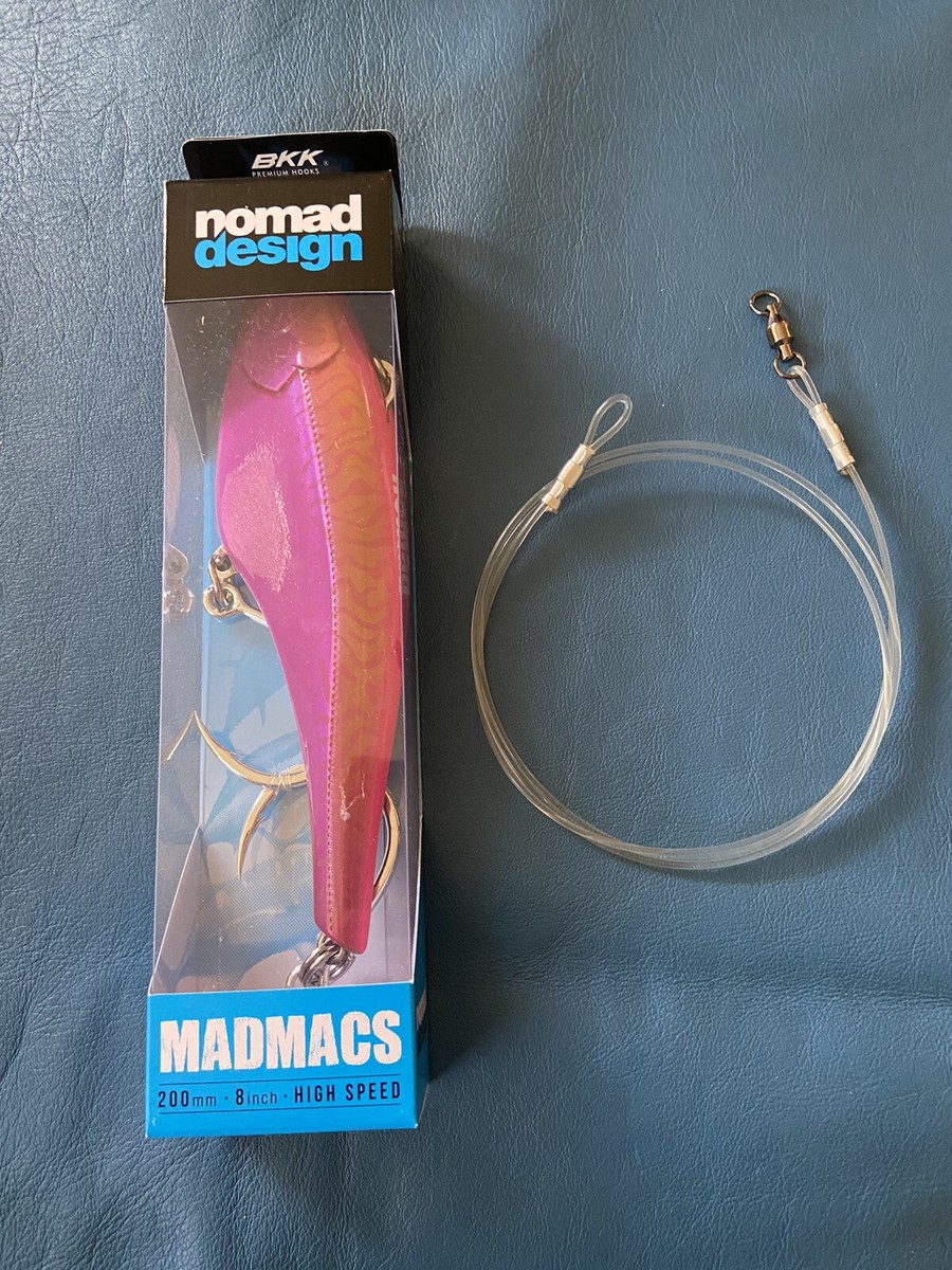 Leurre De Pêche Haute Vitesse Nomad Design Madmacs 200 Coulant Rose 8 Pouces