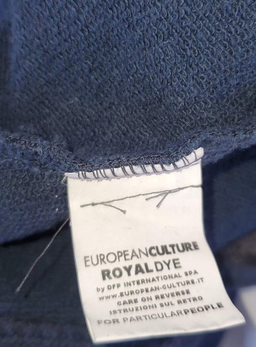 Maglione Cerniera Cultura Europea Crop Giacca Moto Blu Navy/Nero Small Nuovo - Foto 6 di 7