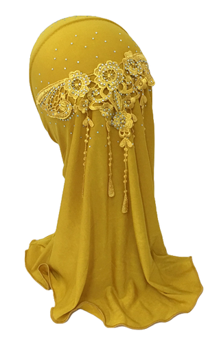 2-6Y Kids Girls Hijab Muslim Head Scarf Turban One Piece AI Amira Islamic Shawl - Picture 2 of 25