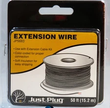 WOODLAND SCENICS JP5683 EXTENSION WIRE FOR JUST PLUG LIGHTING SYSTEM WDS5683 NEW