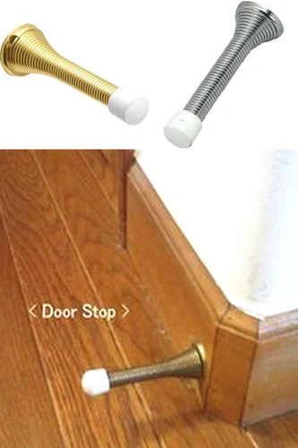 Pack of 5 SPRING DOOR STOP DOOR STOP STOPPER SKIRTING WALL MOUNTED