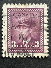 Canada 1943 - SG#395 - King George VI In Air Force Uniform - 3¢ Used Stamp