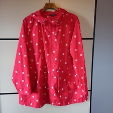 Love Coats Red Daisy Print Hooded Rain Coat Size 20