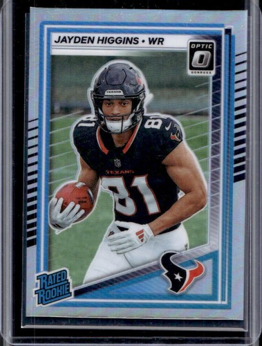 2025 Panini Donruss Optic Jayden Higgins Rated Rookie Holo Prizm #225 Texans