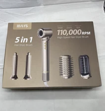 IBAYS 5-in-1 Hair Styler ZCY892-A - Dryer Curl Straighten Volumize Gold