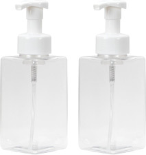 Foaming Soap Dispenser, Refillable Plastic Pump Bottles for Liquid Hand Soap, 15