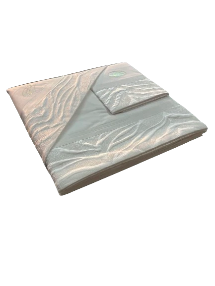 COMPLETO LAENZUOLA MATRIMONIALE CON BALZA IN RASO DI COTONE JOSEPHIE CAREZZE - Immagine 2 di 4