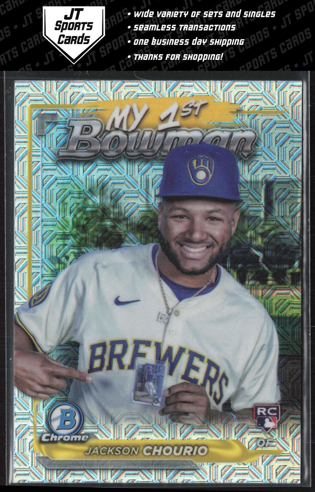2024 Bowman Chrome Jackson Chourio M1B-15 RC My 1st Bowman Mojo Refractor