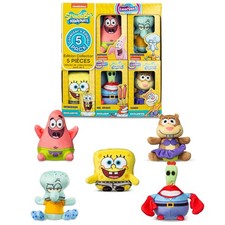Micro Teenies - Spongebob Square Pants 5-Pack - Collectible Miniature Plush F...