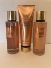 Victoria's Secret Amber Romance Mist  Lotion Set 8.4/8 oz