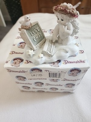 Dreamsicles Vintage Figurine, Let s Chat And Love Notes-Thanks A Bunch. Set Of 2