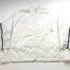 Nike Vintage VTG Large Windbreaker Mens Full Zip Jacket White Gray PLS READ