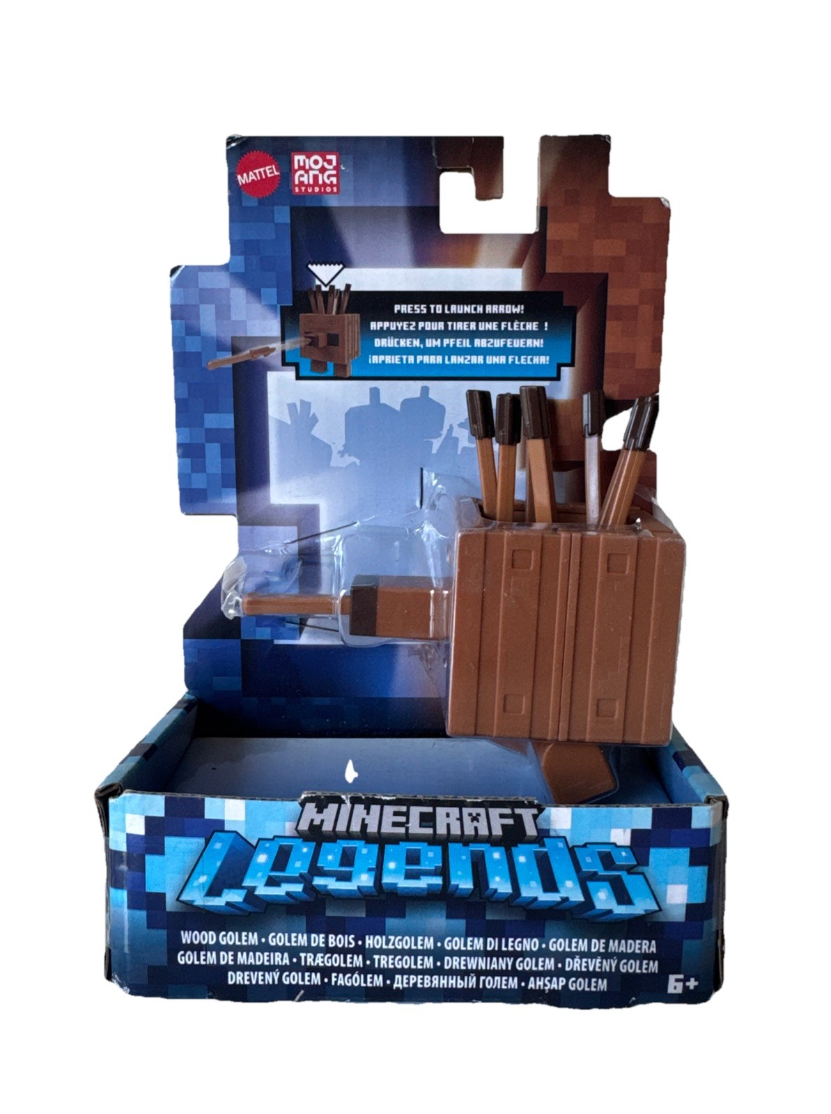 Minecraft Legends WOOD GOLEM 3.25-inch Action Figure with Attack Action