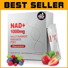Natural Liquid NAD+ Supplement for Anti-Aging - 10.58 oz, High Bioavailability