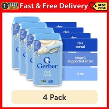  4 Pack Gerber Stage 1 Baby Food, Baby Rice Cereal, Gerber Cereal for Baby