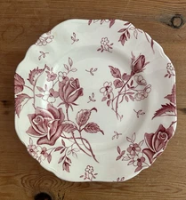 J & G Meakin England Ironstone Tudor Rose Pattern Square Plate, 7 Inches