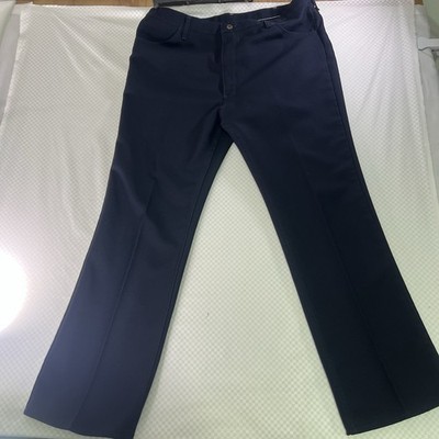 Vtg 70 s Wrangler Wrancher Boot Cut Blue Pants  Men s 42 x 32 Mint USA Made