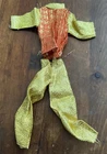 Vintage Clone Barbie Doll Clothes Top & Pants Metallic Orange & Gold Diamond