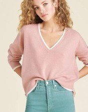 Veronica Beard Women's Sz S Pullover Estora Cashmere Sweater Rosewood READ