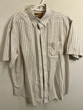 Mens L Gold Label Roundtree Yorke Non Iron Button Down Short Sleeve Shirt