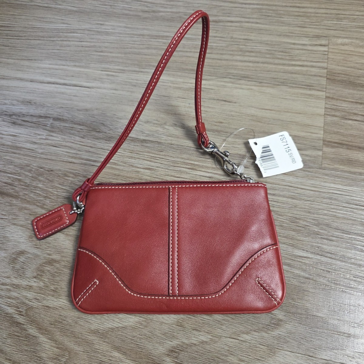 Coach Wristlet Red Leather Soho Mini Bag 6.5