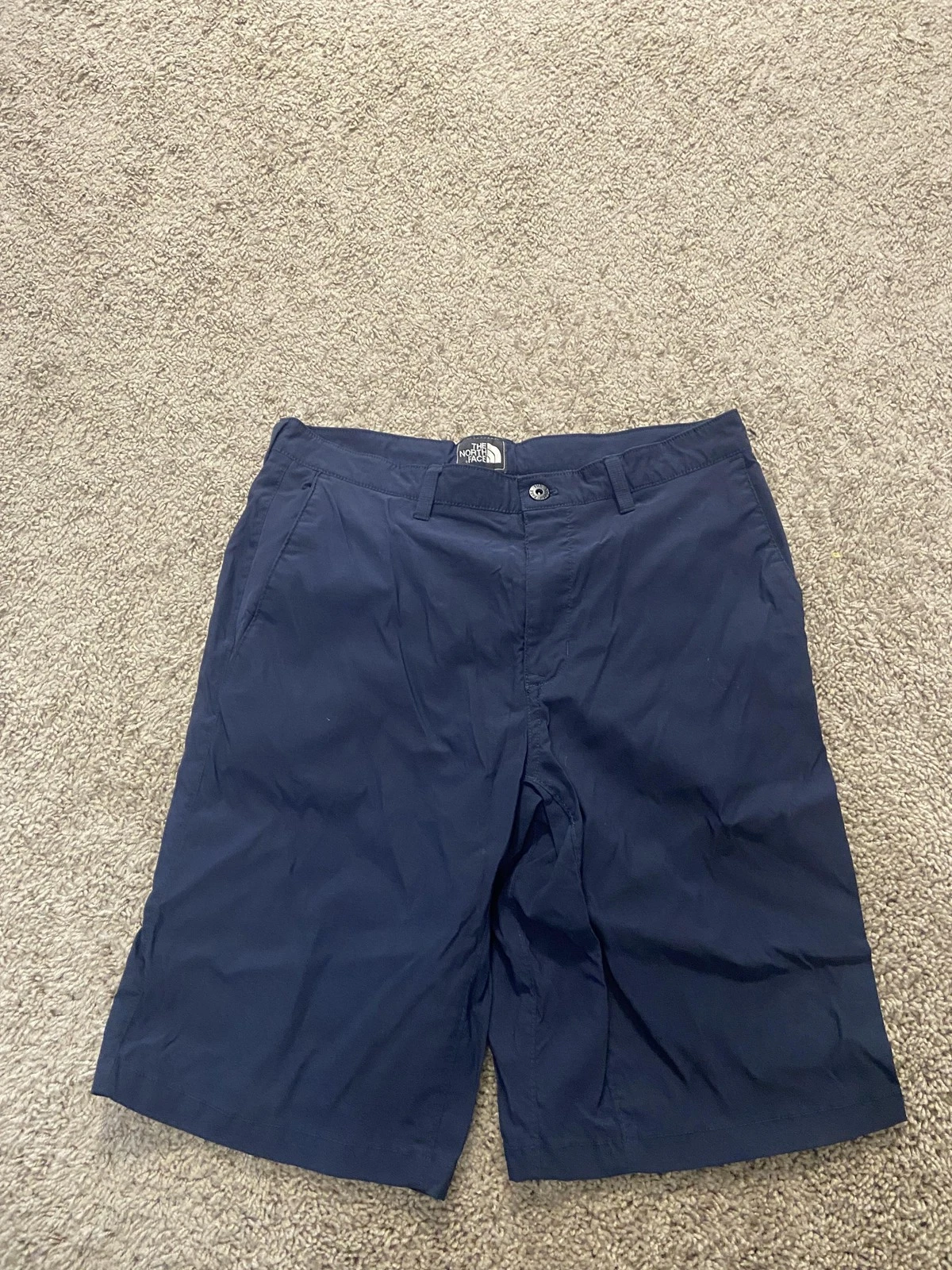 The North Face Shorts Mens 34 Blue Nylon Chino Quick Dry Lightweight Travel