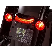 Ciro Black Chrome Rear Crown Taillight w/Lightstrike Technology w/Red Lens-40174