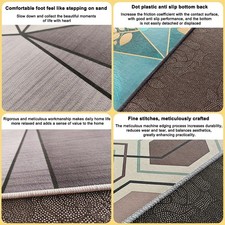 Floral Pattern Door Mat for Entryways Sturdy Easy Clean Non Slip Backing