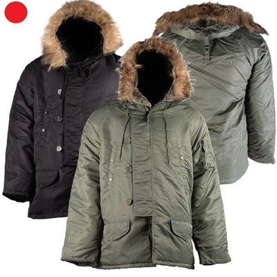 US FLIEGERPARKA N3B BASIC KÄLTESCHUTZJACKE WINTERJACKE NESSESCHUTZ ANGELN JAGEN