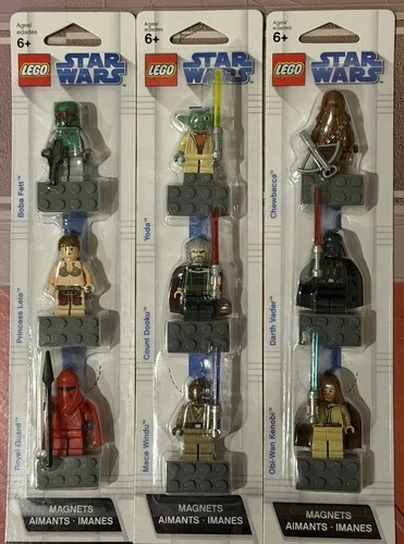 Lego Star Wars Mini figure Magnet sets 852552 852554 852555 NEW SEALED 3 Sets