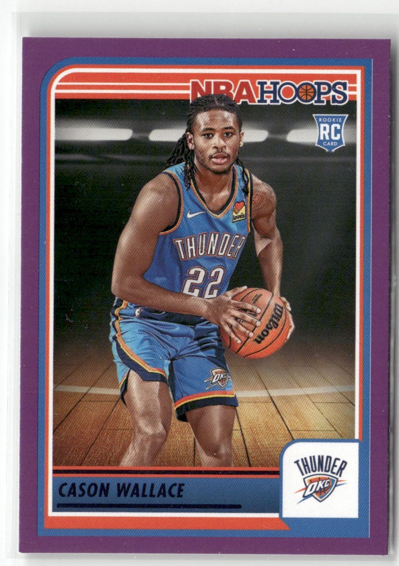 2023-24 Panini NBA Hoops Cason Wallace #252 RC Purple