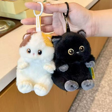 15cm cute cat plush keychain soft stuffed animal bag charm pendant - gift
