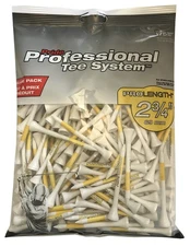Pride Golf ProLength Plus PTS Yellow 2 3/4" 175 Count White/Yellow Golf Tees